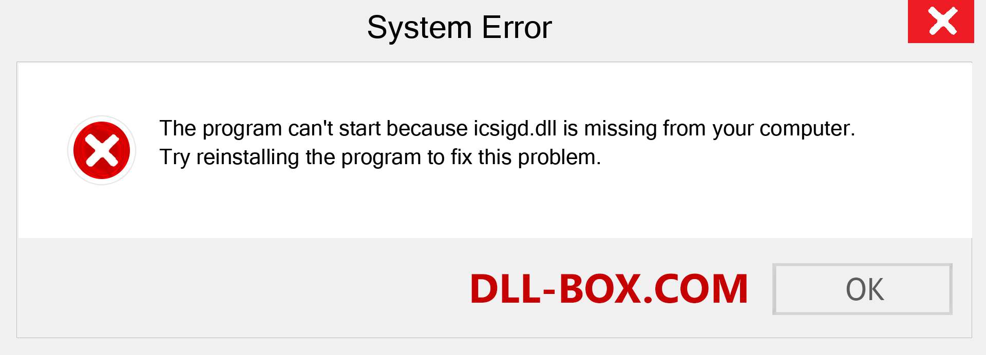 icsigd.dll file is missing?. Download for Windows 7, 8, 10 - Fix  icsigd dll Missing Error on Windows, photos, images
